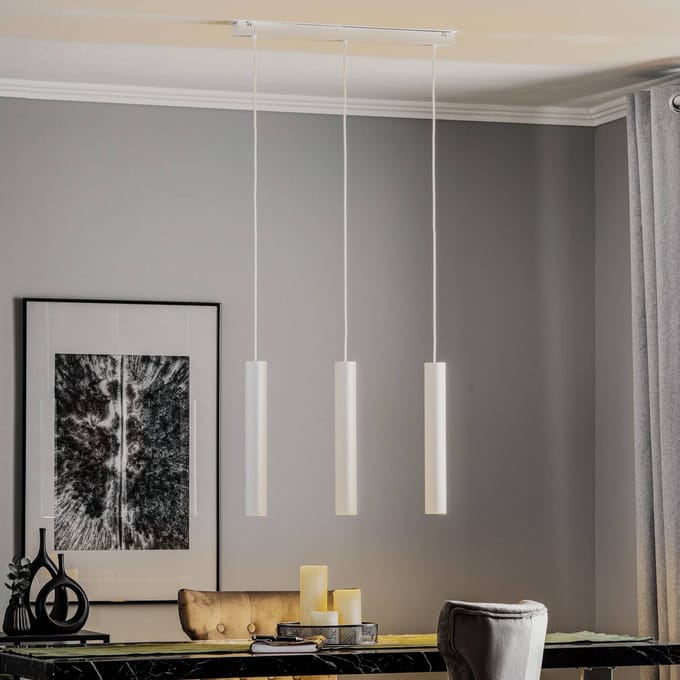 Nowodvorski Lighting Hanglamp Eye, 3-lamps, balkvormig, wit