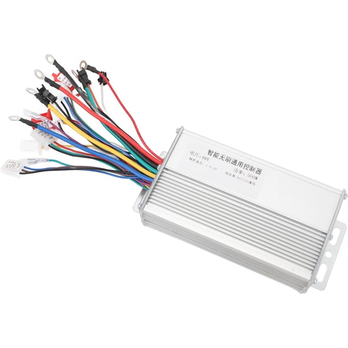 48V 500W Borstelloze Controller Snelheidsregeling Aluminiumlegering Borstelloze Motorcontroller voor Elektrische white