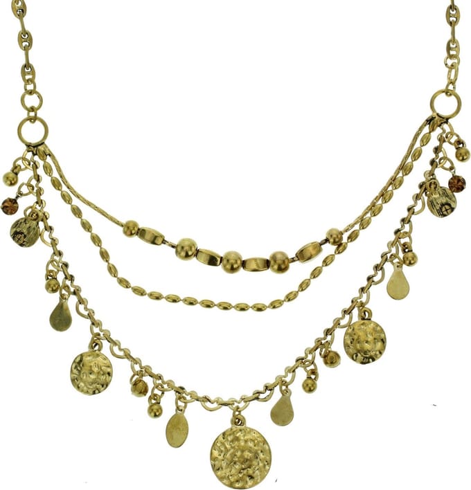 Behave - Goudkleurige Muntjes Ketting - 40 cm