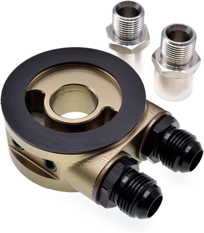 Motorolie Koeler Adapter - Olieradiator Kit - Motor Koeling - Universele Aluminium Fitting - AN10 - Zilver