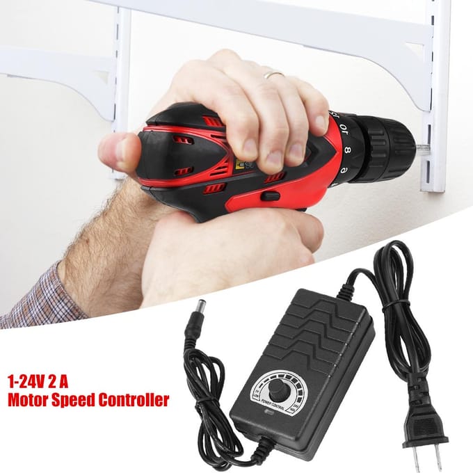 Universele ACDC Voedingsadapter 1?24V 2A Voor Motor Snelheidsregelaar