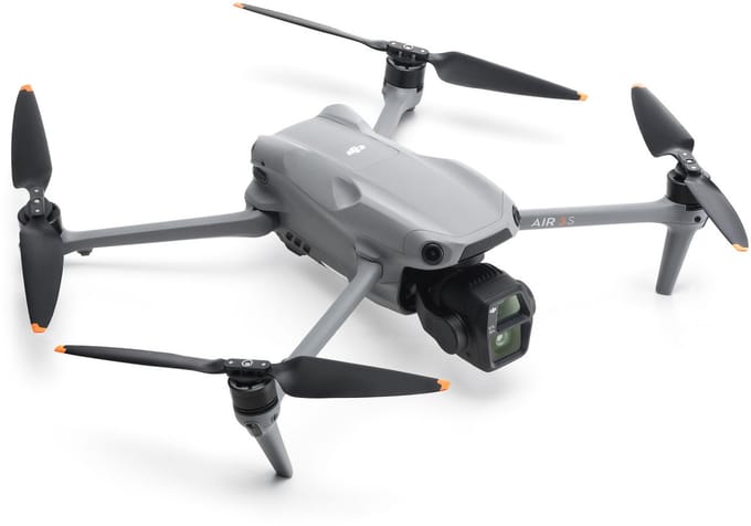 DJI Air 3S Fly More Combo (RC-N3), drone met 1" CMOS-groothoek- en medium telecamera, 4K/60fps HDR-video, omnidirectionele obstakeldetectie voor