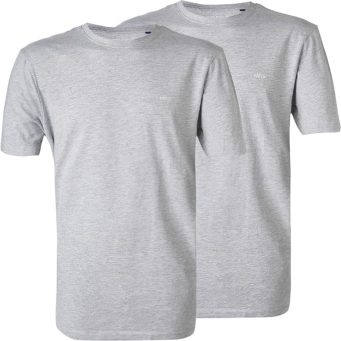 McGregor - Premium Heren T-shirt - Grijs - 2-pack - Ronde Hals - L