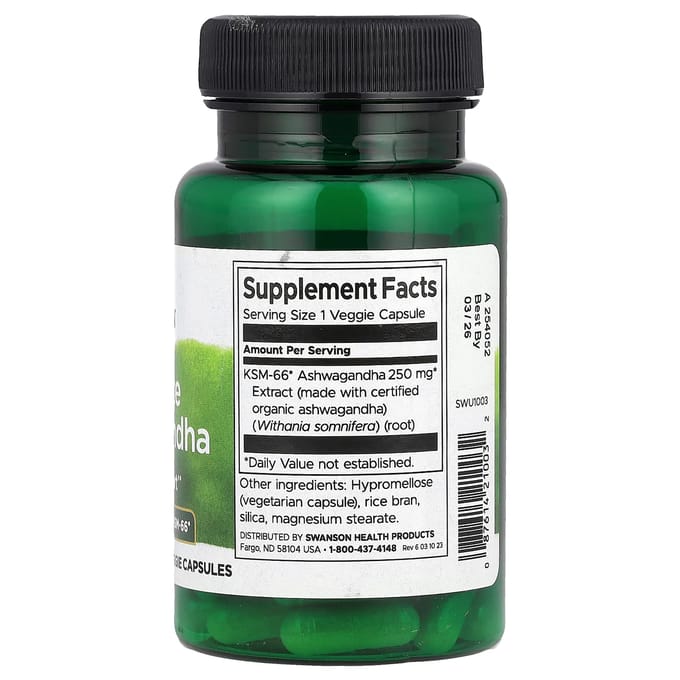 Ultieme Ashwagandha, 250 mg, 60 Vegetarische Capsules