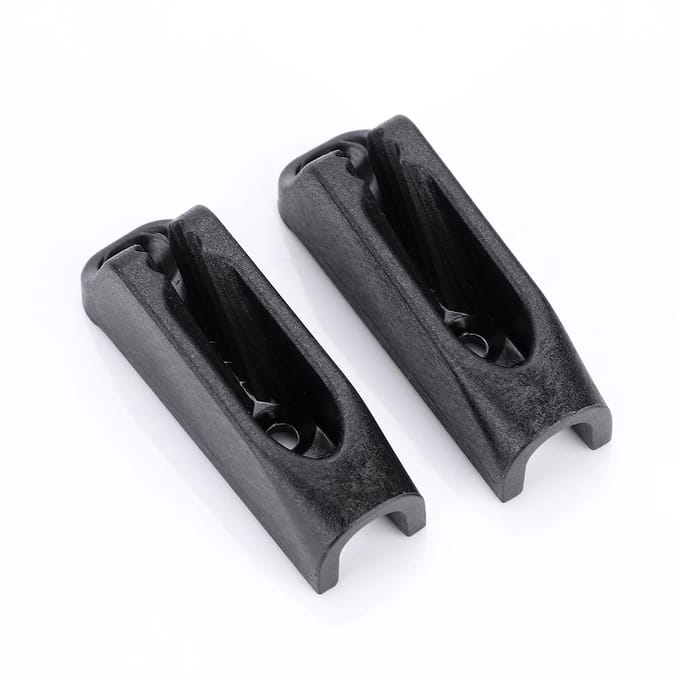 1 paire de boucles de corde de pont en plastique noir durable pour kayaks, canoës, bateaux à rames black