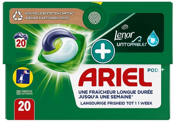Ariel Pods+ Touch of Lenor Unstoppables – 20 Wasbeurten – Wasmiddel Capsules
