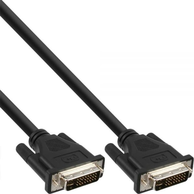 Delock 83110 DVI-kabel DVI Aansluitkabel DVI-I 24+5-polige stekker 1 m Zwart 4K UHD, Afgeschermd (dubbel), Vergulde steekcontacten