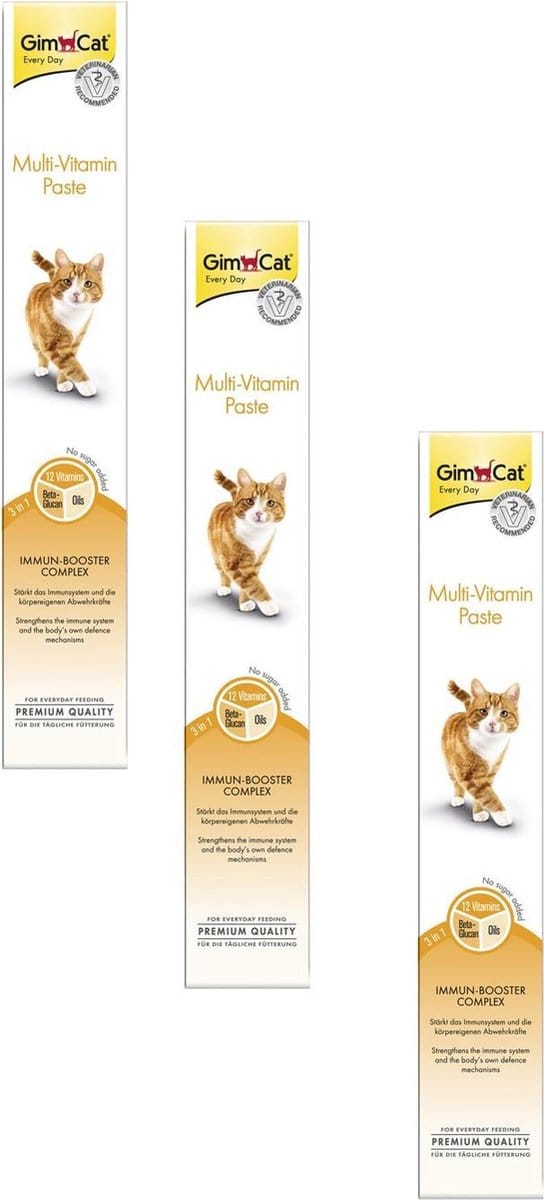 Gimcat Multi-Vitamin Pasta Vitamin - Kattensnack - 3 x 100 g