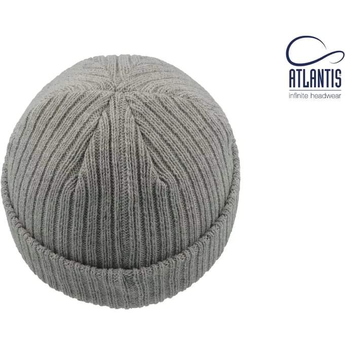 Atlantis Headwear - Docker Beanie - Light Grey Melange - One Size