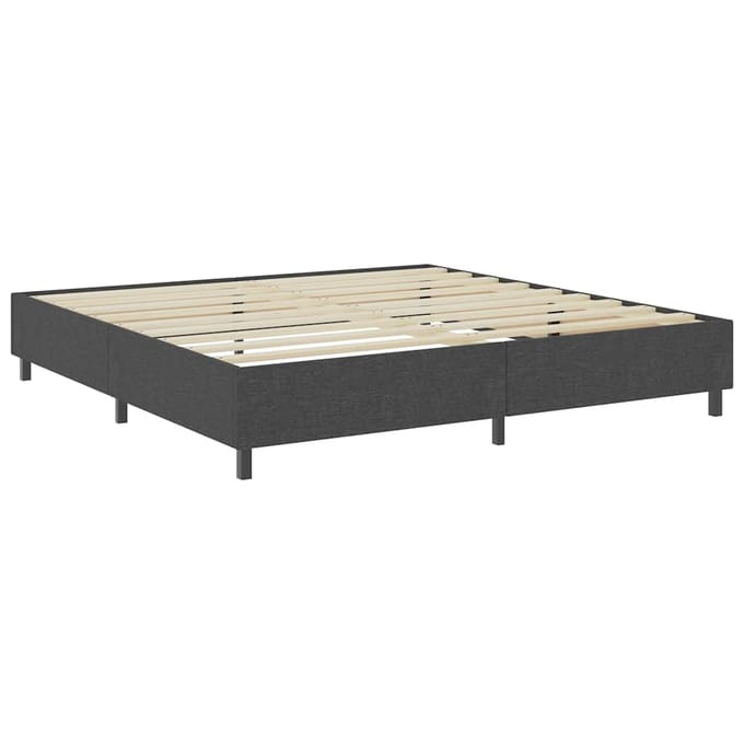 vidaXL - Boxspringframe - stof - grijs - 200x200 - cm