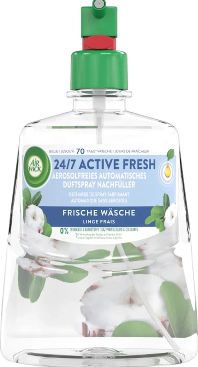 AirWick Luchtverfrisser Active Fresh Katoenfris Navulling, 228 ml