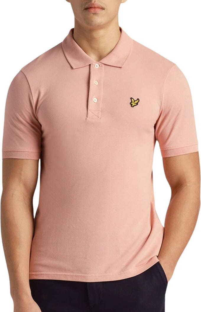 Lyle and Scott Polo Plain Roze - Maat L - Heren