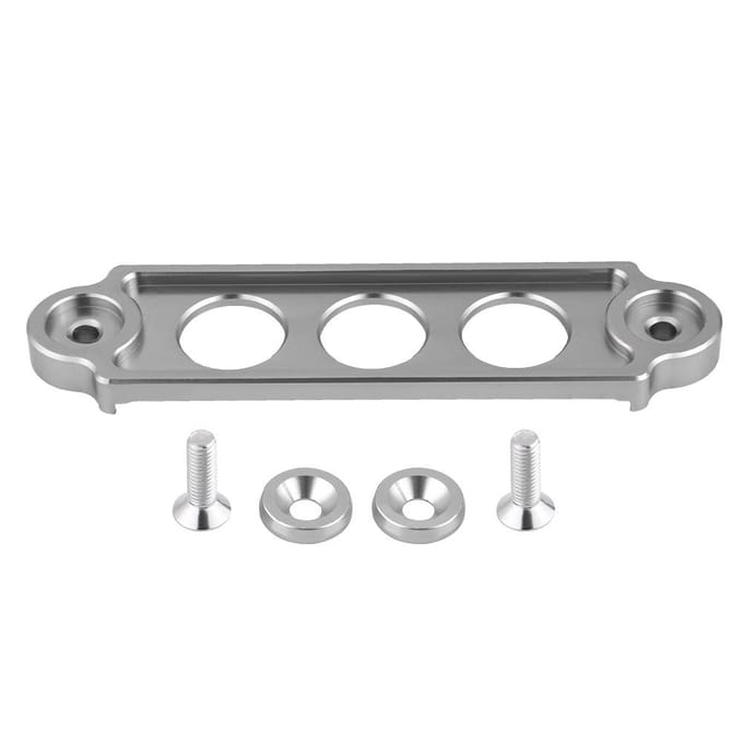 Support de fixation de batterie de course automobile anodisé pour HONDA CIVIC CRX 1988 2000 argenté
