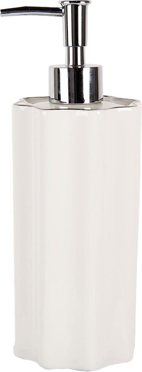 Clayre & Eef Zeepdispenser 475 ml Wit Keramiek