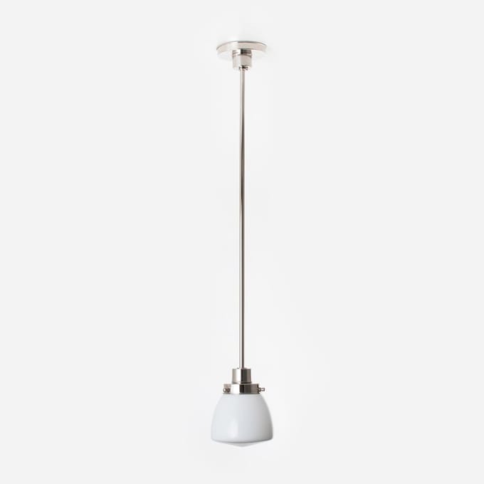Hanglamp Schoolbol Small 20's Nikkel - Art Deco Trade