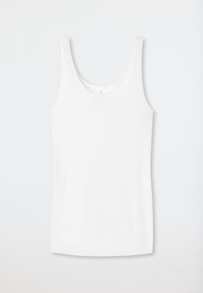 Schiesser Luxury Dames Top - Wit - Maat 48