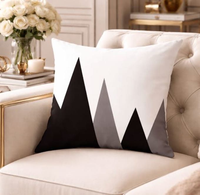 Black & White Living Collection Kussenhoes - 45 x 45 cm