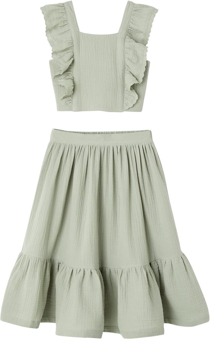 Vertbaudet Ceremonie-set blouse en rok met volant voor meisjes