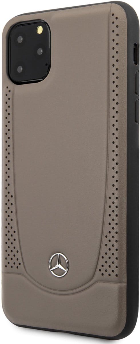Mercedes-Benz iPhone 11 Pro Max Back cover case - Genuine Leather - Perforated Urban - Brown