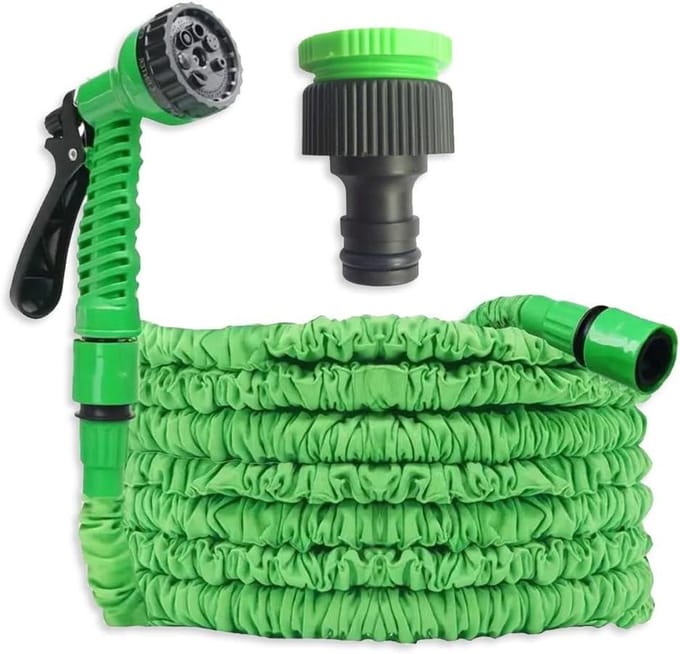 Uitbreidbare Tuinslang - Flexibele Slang - Tuin Bewateren - 7-Standen Sproeikop - Tot 37.5 Meter - Groen