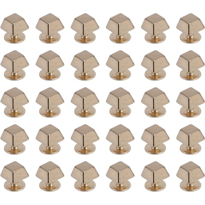 30 Ensembles Rivets Trapézoïdaux 8mm Alliage de Zinc Rivets Décoratifs avec Vis en Fer 6mm pour Sacs à Main Chaussures or