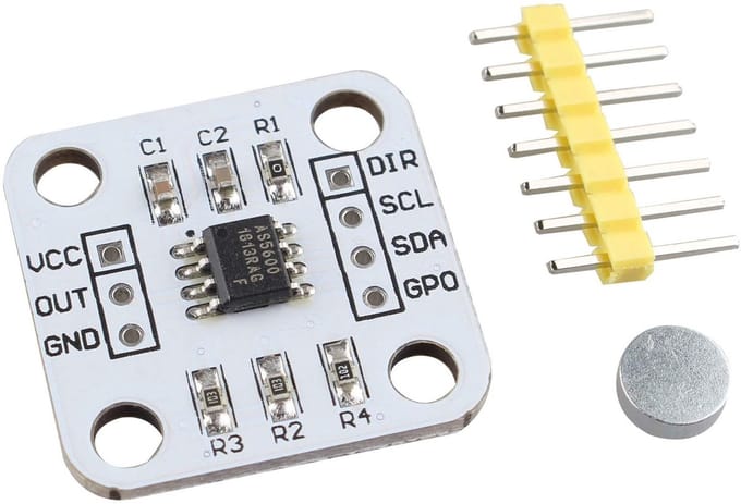 Dailygoody - Magnetische Encoder - Hoek Meting Sensor Module - Hoge Precisie - 12 bit - Contactloze Inductie - Geschikt voor Diverse Toepassingen - Co...