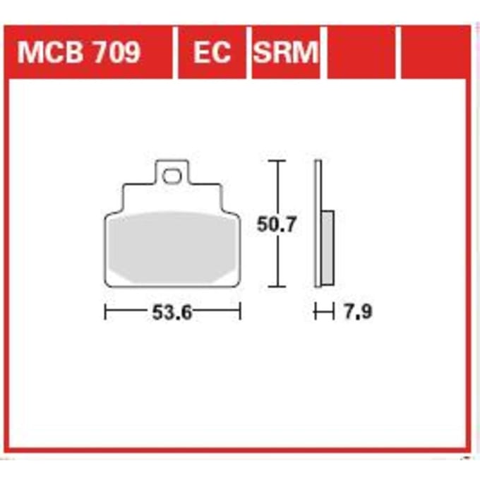 Bremsbelagsatz, ohne Straßenzulassung TRW MOTO MCB709EC