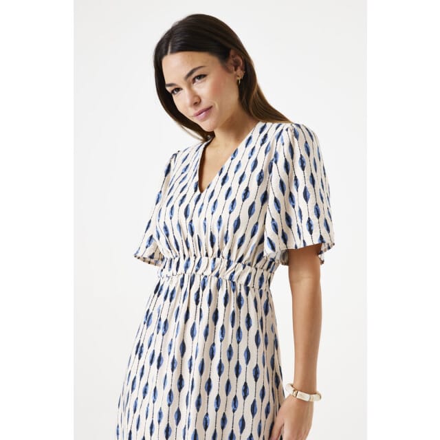 GARCIA Dames Print Jurk Wit Korte mouw