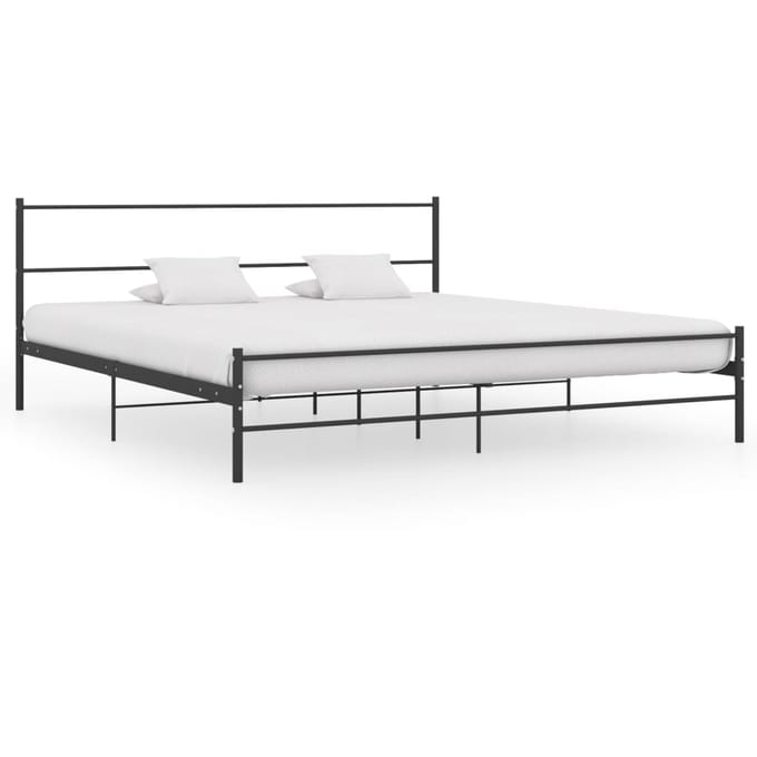 vidaXL - Bedframe - metaal - zwart - 180x200 - cm