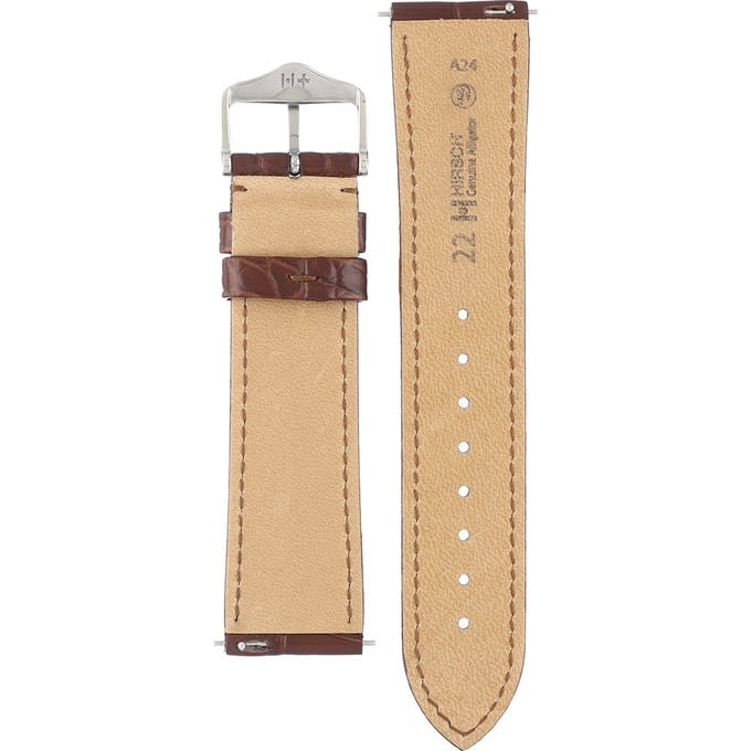 Hirsch 10220719-2-22 Genuine Alligator Horlogeband