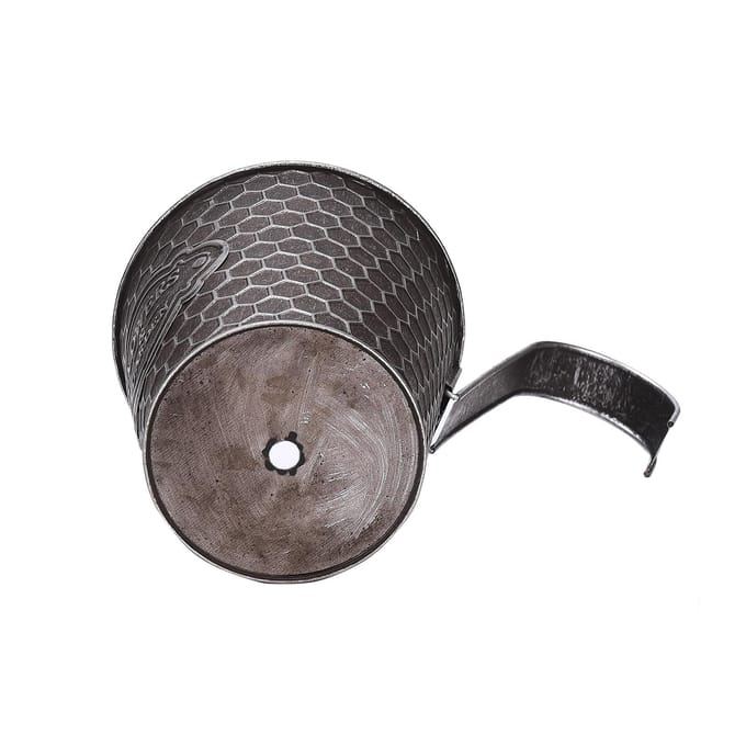 Metalen Wandplanter Vertical Geribbeld Ontwerp Wandmontage Bloempot black