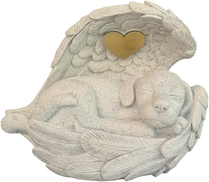 Hondenurn - Dierenurn - Laatste Rustplaats - Met Gravure Hartje - Tot 30 kg - Wit