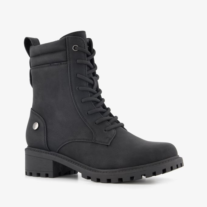 Blue Box dames veterboots zwart - Maat 36
