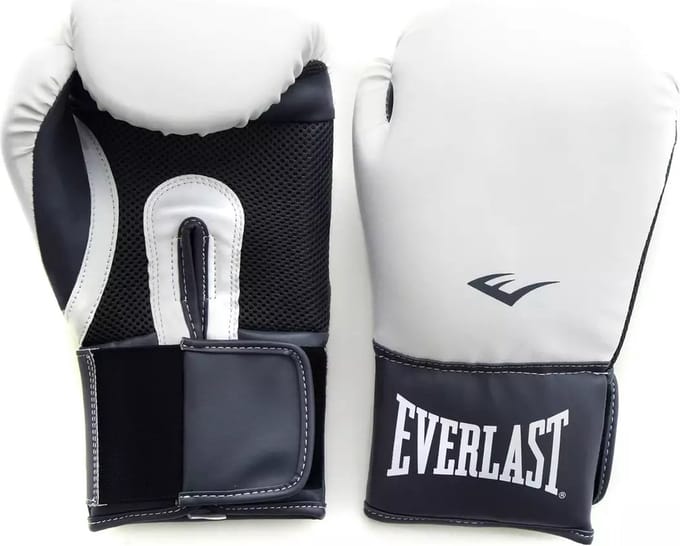 Everlast Boxercise Bokshandschoenen wit en zwart 10oz