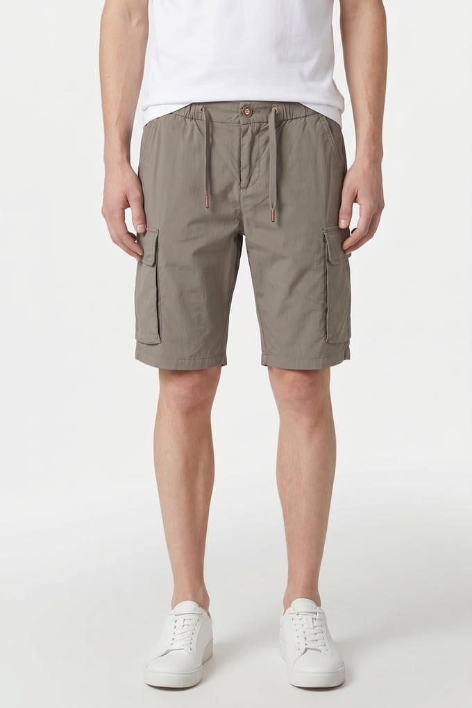 No Excess Short Stretch Cargo Garment Dyed Light Army Größe: M | Kurze Sporthosen Outlet | Herren | Grün