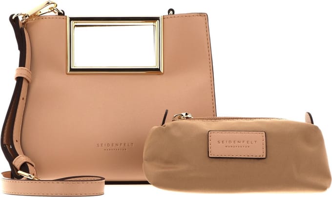SEIDENFELT MANUFAKTUR Handtas Schoudertas Bjerre Shopper Cookie Dough / Gold Beige