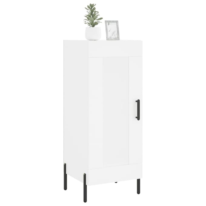 vidaXL - Dressoir - 34,5x34x90 - cm - bewerkt - hout - wit