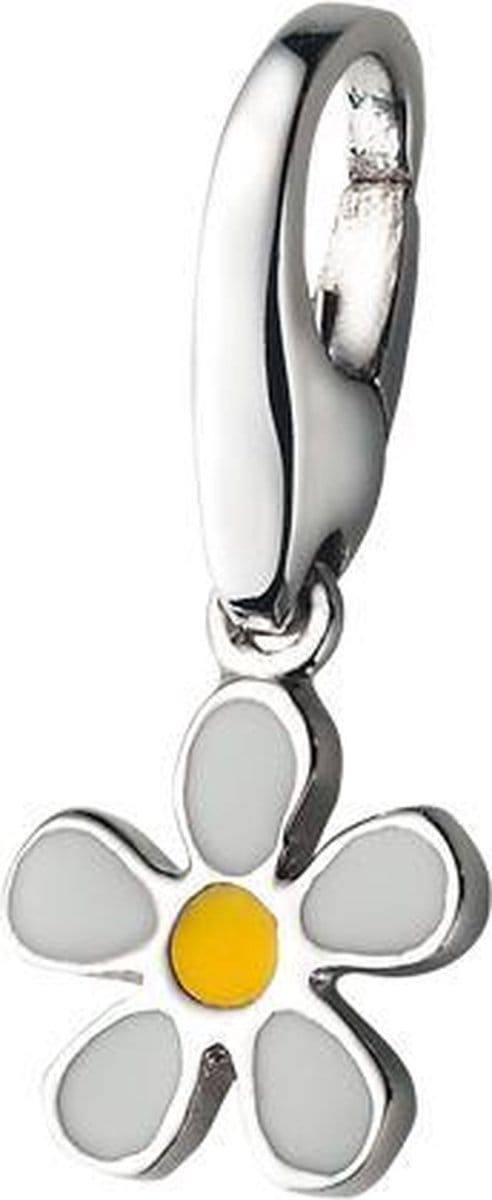 Bedel | charm | sterling zilver | bloem | karabijn | hanger