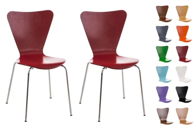 CLP Calisto 2x Bezoekersstoel rood