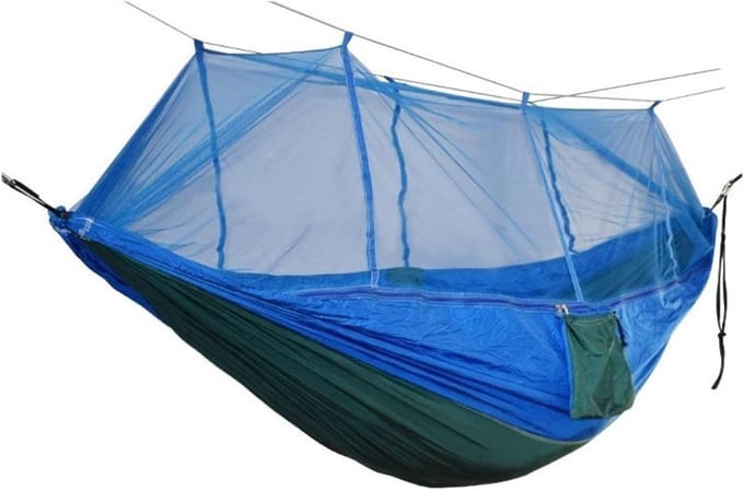 Dubbele Hangmat - Kampeer Hangmat - Ontspannen Buiten - Met Klamboe - 150 kg Capaciteit - Nylon