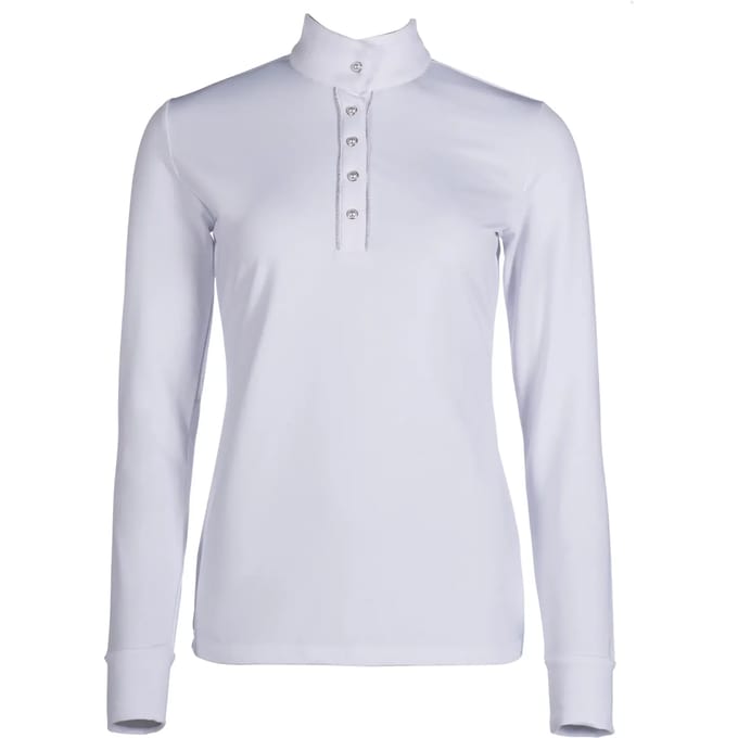 Dames wedstrijdpolo met lange mouwen HKM Emilia