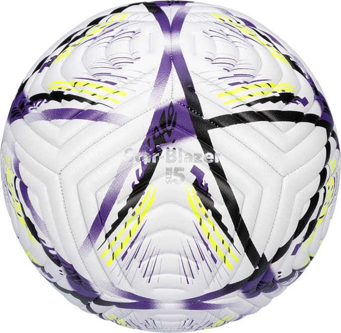 Avento Voetbal - Star-Blazer - Paars/Geel - Maat 5 - ⌀ ca. 22 cm