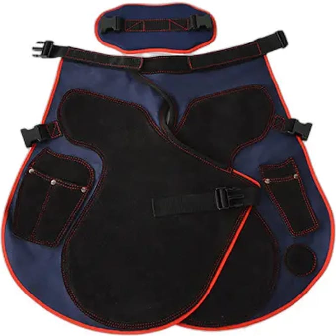 Korte tuigage schort van canvas en leer Hispano Farrier Gouda