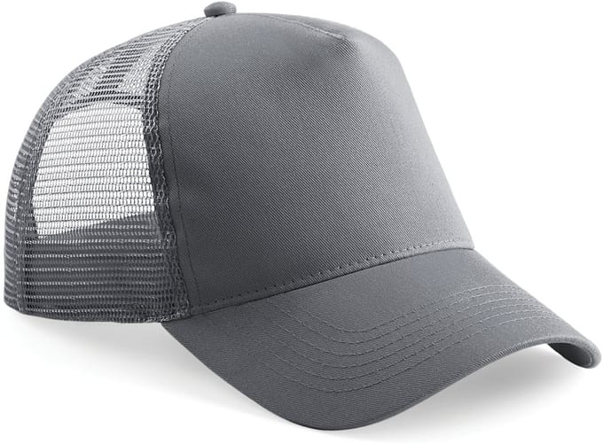 Beechfield Heren Half Mesh Trucker Cap / Hoofddeksel (2 stuks) (Grafietgrijs/Grafietgrijs)