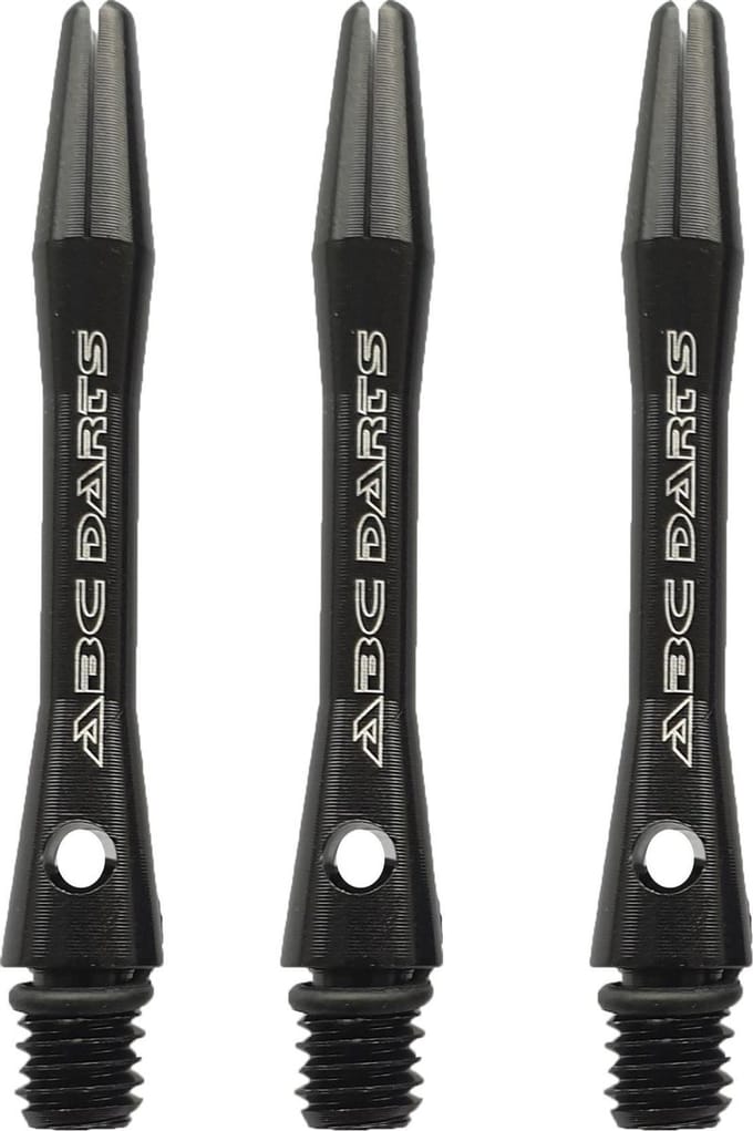 ABC Darts - Dart Shafts - Aluminium Zwart - Short - 3 Sets (9 stuk)