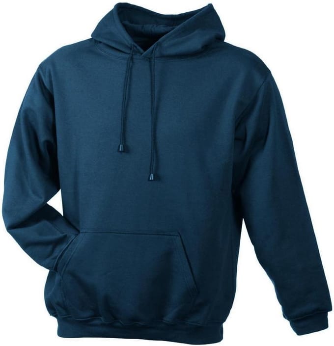James and Nicholson Unisex Hooded Sweatshirt (Benzineblauw)