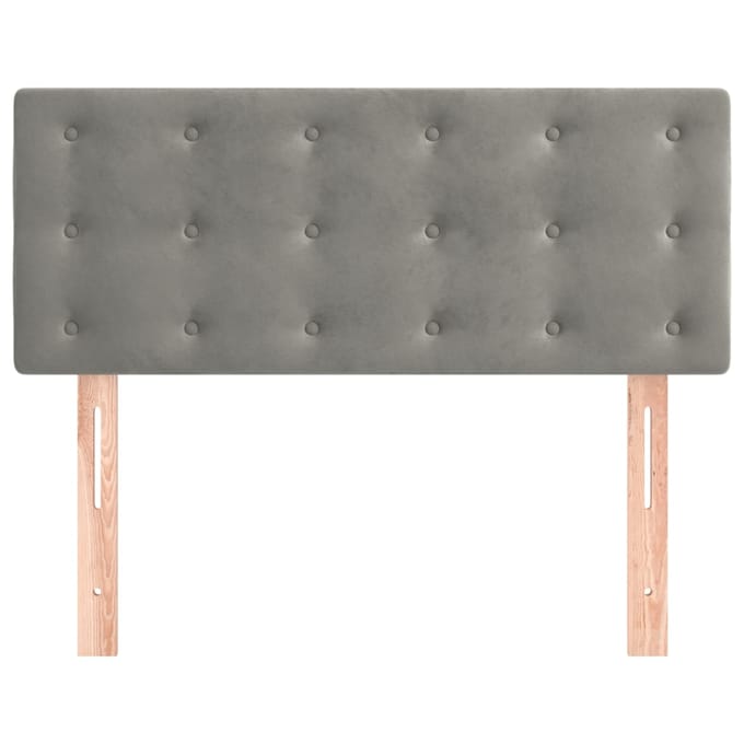 vidaXL - Hoofdbord - 80x5x78/88 - cm - fluweel - lichtgrijs