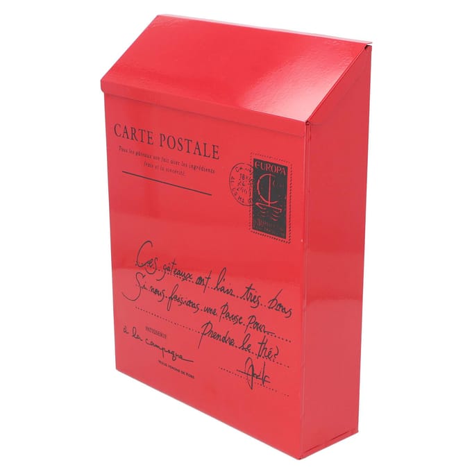 IJzeren Brievenbus Wandmontage Rustieke Stijl Afsluitbaar met 2 Sleutels 3 Haken Waterdichte Suggestiebox voor white