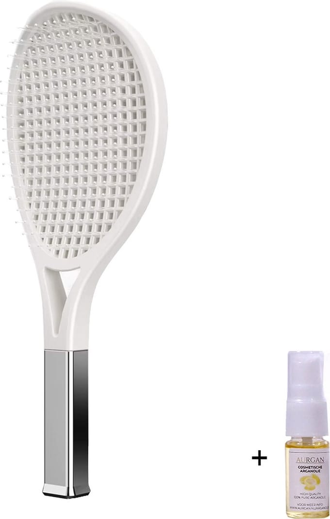 Aurgan Racket Haarborstel - inclusief 10ml - comfortabel en stijlvol - antiklit kam
