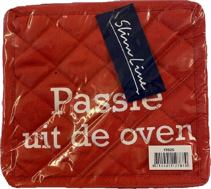 Pannenlappen slimline 20*20 rood (set van 2)